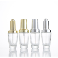 20Ml 30Ml Cusmtomized Empty Push Press Button Pump Dropper Glass Bottles With Gold Silver Cap For Essential Oil